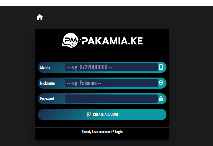 Pakamia Kenya Account & App Registration and Login. Pakamia Kenya registration form