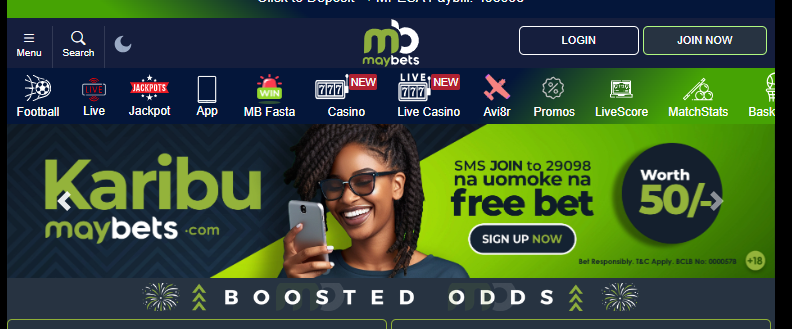 Maybets Kenya Account & App Registration and Login, Maybets Kenya awards KES 50 free bets to new players after registration.