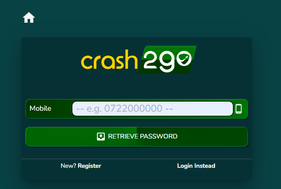 Crash2Go Kenya Account & App Registration and Login. Crash2Go Kenya password reset section