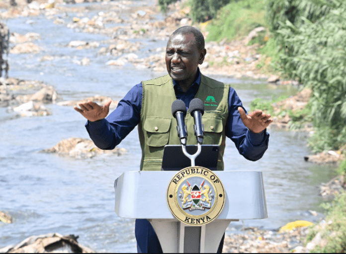 President Ruto Promises 20,000 Jobs as Youth in Korogocho Respond with Boos. President Ruto launches the Climate WorX Mtaani Initiative at Nairobi River. Picture/X